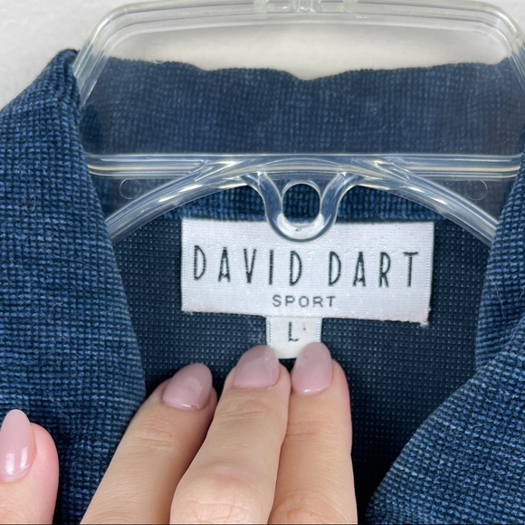 VINTAGE Blue Cord Button-Up Vest - Picture 5 of 7